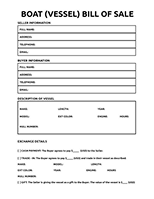 Boat Bill of Sale