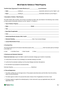 Bill of Sale for Vehicle or Titled Property