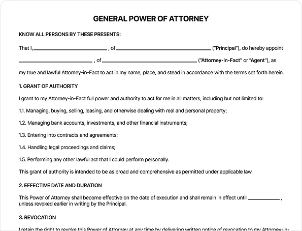 Online Power of Attorney Form Filler – Create POA Easily
