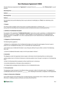 NDA  Confidentiality Agreement